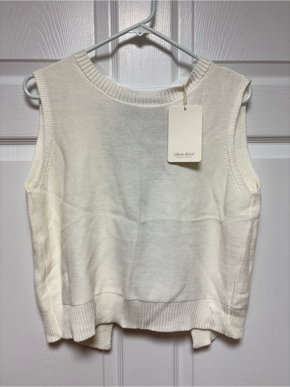 Idem Ditto Cream Knit Sleeveless Tank